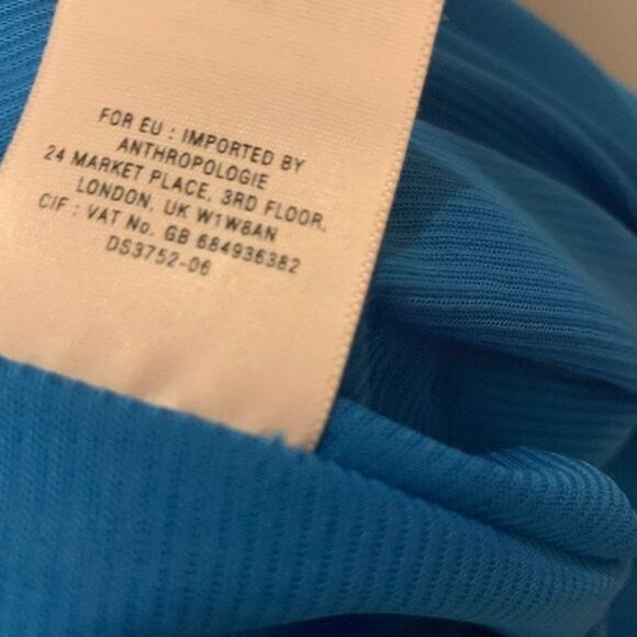 Anthropologie By Maeve Caldera Blue and White Polka Dot‎ Dress Size Small - Picture 16 of 16